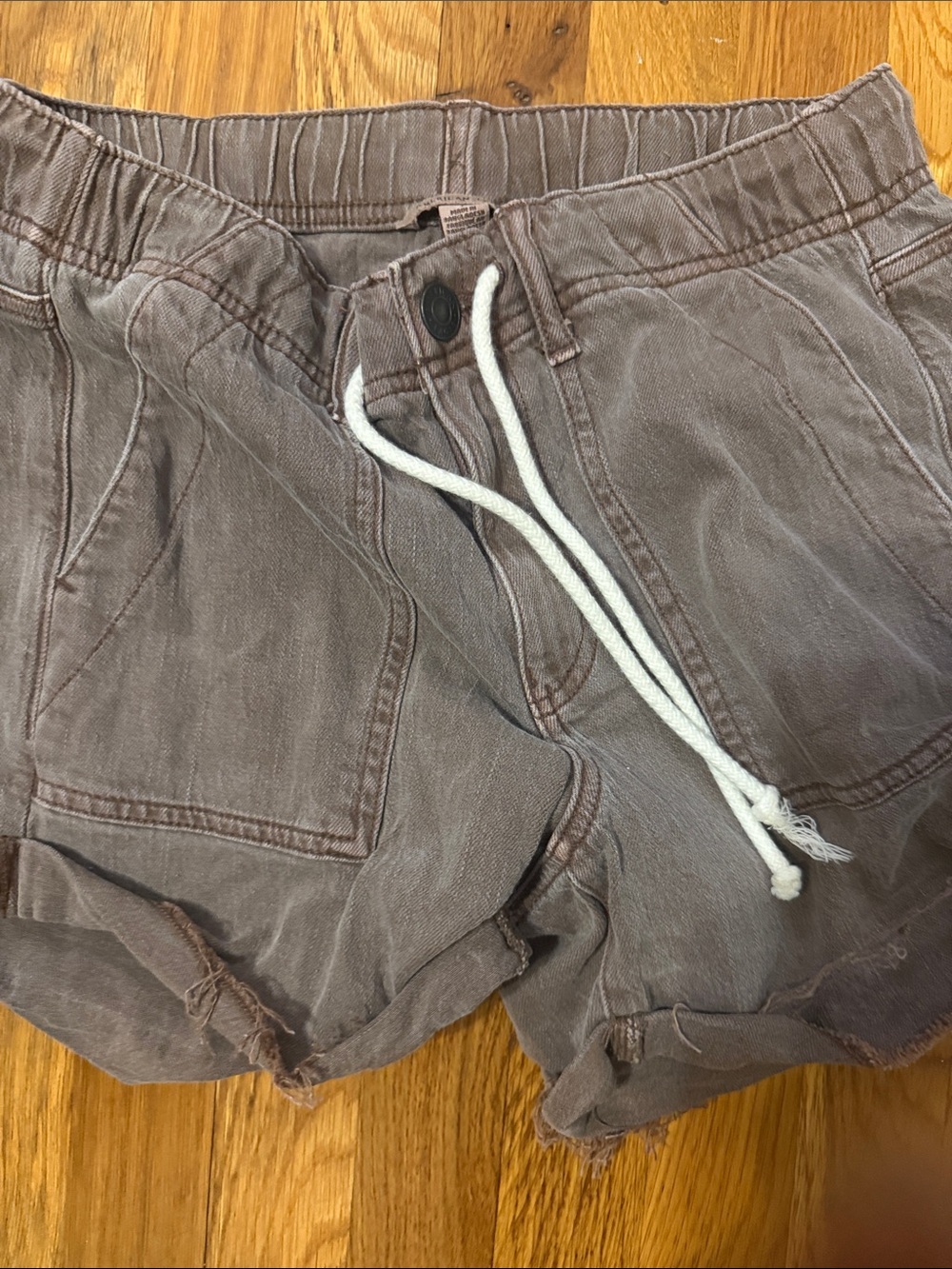 American Eagle Outfitters Faded Mauve-Brown Drawstring Shorts